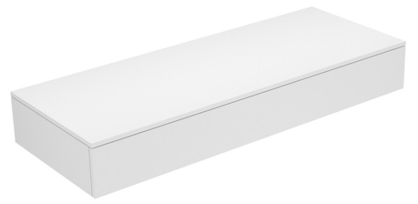 Keuco Sideboard Edition 400 31760, 1 Auszug, weiß/Glas trüffel klar 31760720000