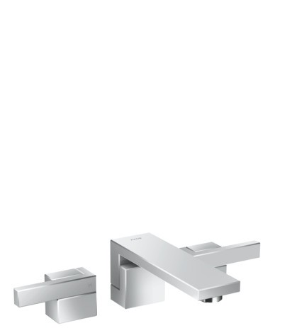 Hansgrohe 3-Loch Waschtischarmatur Axor Edge Fertigset Wandmontage chrom 46060000
