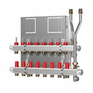 Danfoss FBH-Verteiler SG-5 5 Kreise, mit Durchflussanz. 145H0355