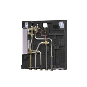 Danfoss Wohnungsstation Evoflat WSS 1 E ohne Heizung, 43kW, Dämmhaube, Zirku 145G0317