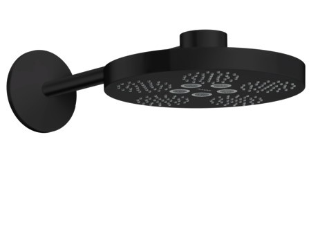 Hansgrohe Kopfbrause Axor One 280 2jet mit Brausearm mattschwarz 48492670