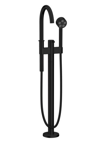 Hansgrohe Wannenmischer Axor One Fertigset zur Bodenmontage mattschwarz 48440670