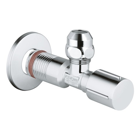 GROHE Eckventil 22039 1/2x3/8'''' Rosette Metallgr. selbstd. Quetschv. 10mm chrom 22039000