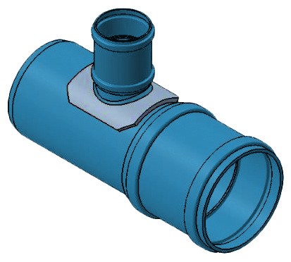 Wavin PP Abzweig Acaro 90 Grad 3080322