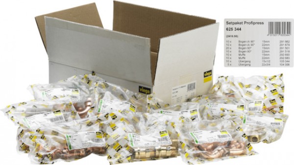 Viega Setpaket Profipress-Set 1 2416.98 in 15 und 22mm Kupfer 625344