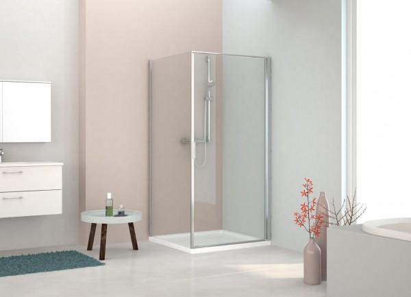 Pendeltür one 1tlg.re.f.SW 1000x1950 silber matt ESG transparent VIGOUR