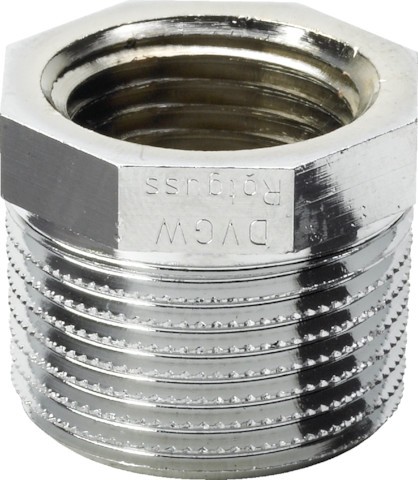 Viega Reduzierstück 3241 mit Mehrkant in R1 1/4 x Rp1 Rotguss verchromt 448073