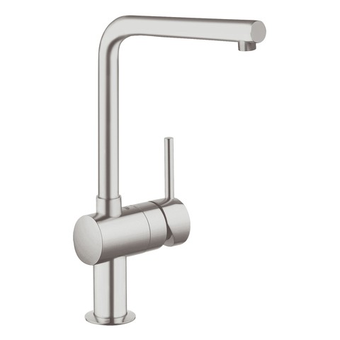 GROHE Einhand-Spültischbatterie Minta 31375 L-Auslauf supersteel 31375DC0