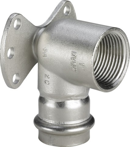 Viega Wandscheibe mit SC Sanpress Inox 2325.5 in 22mm x Rp3/4 Edelstahl 437275