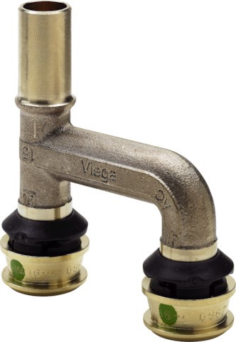 Viega Erweiterungsstück mit SC Raxofix 5326.32 in 15mm x 16mm Siliziumbronze 647681