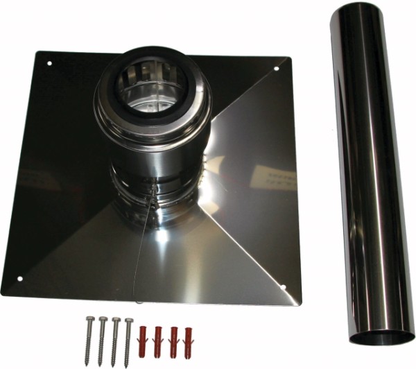 Wolf Schachtabdeckung DN80 Edelstahl Mündungrohr Edelstahl, starre Systeme 2651512