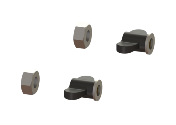 KESSEL Flügel und Sechskantmutter Set aus 2 x M8 und 2 x M10 680830