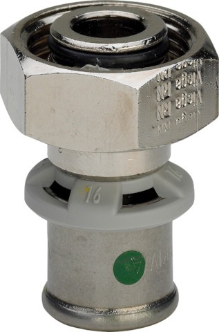 Viega Verschraubung mit SC Sanfix P 2181 in 16mm x G3/4 Rotguss vernickelt 478063