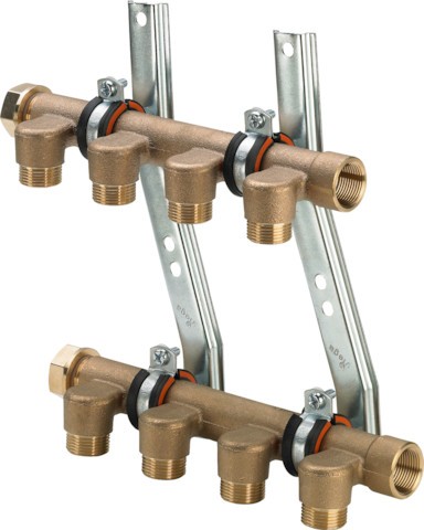 Viega Verteiler 2005 in G3/4 x 6-/4fach Rotguss 131371