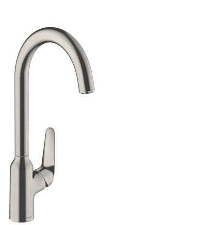 Hansgrohe Spültischmischer 220 Focus M42 1jet edelstahl-optik 71802800
