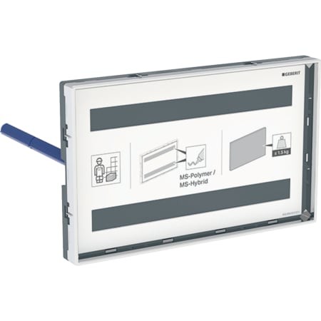 Geberit Abdeckplatte Omega flächenbündig, mit Sichtrahmen 115.088.00.1