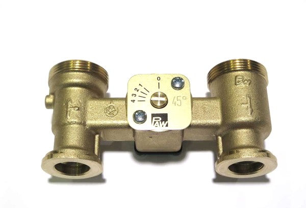 WINDHAGER Thermoregler DN25/45°C Thermoregler mit H-Stück, 45°C, DN25, MS 012075