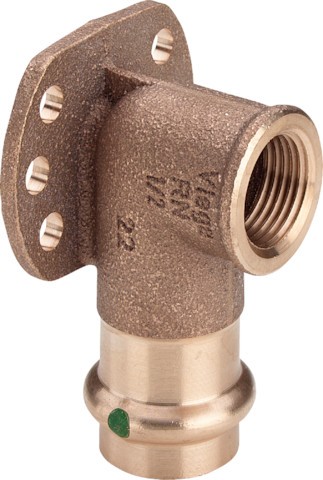 Viega Wandscheibe mit SC Sanpress 2225.5 in 18mm x Rp3/4 Rotguss 335236
