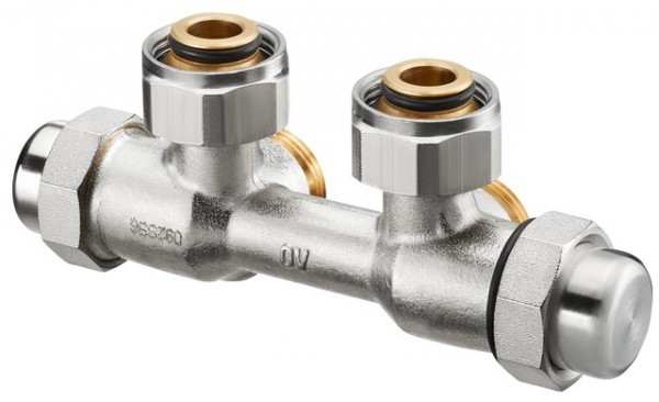 OVENTROP-Multiflex FQ Verschraubung für G 3/4 AG, Eck links, G 3/4 ÜM x 3/4 AG 1015804