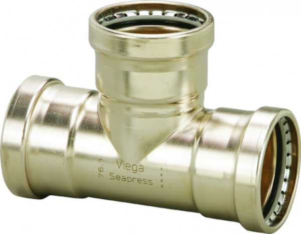 Viega T-Stück Seapress 0318XL in 76,1x35x76,1mm CuNiFe 453794