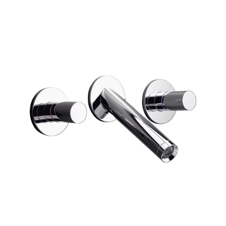 Hansgrohe 3-Loch-Waschtischarmatur Axor Starck Fertigset chrom für Wandmontage 10313000