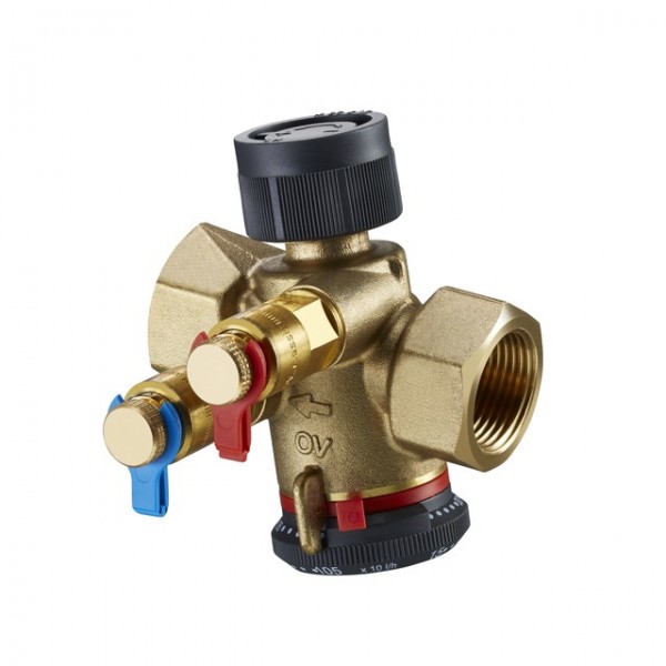 OVENTROP-Regulierventil "Cocon QTZ", mit Messventilen, DN15,beids. IG, 30-210 l/h 1148504