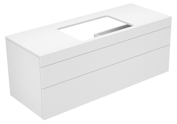Keuco Waschtischunterbau Edition 400 31573, 2 Auszüge, trüffel/Glas trüffel sat. 31573170000