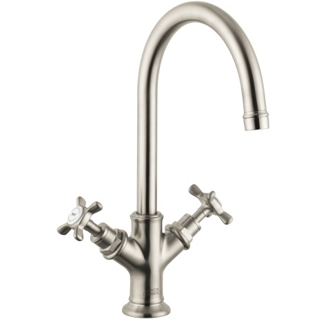 Hansgrohe Zweigriff Waschtischarmatur Axor Montreux o.Ablaufgarnitur brushed nickel 16506820