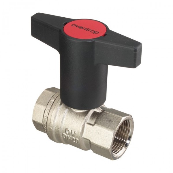 OVENTROP-Kugelhahn "Optibal",Knebelgriff DN20, 3/4"IG, PN16, Messing 1077106