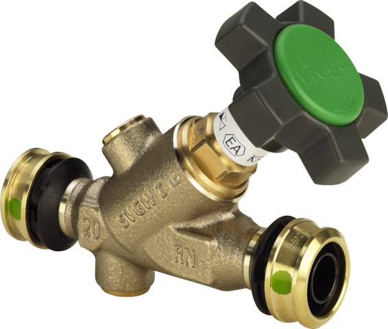 Viega KRV-Ventil mit SC Raxofix 5338 in 32mm Siliziumbronze 649395