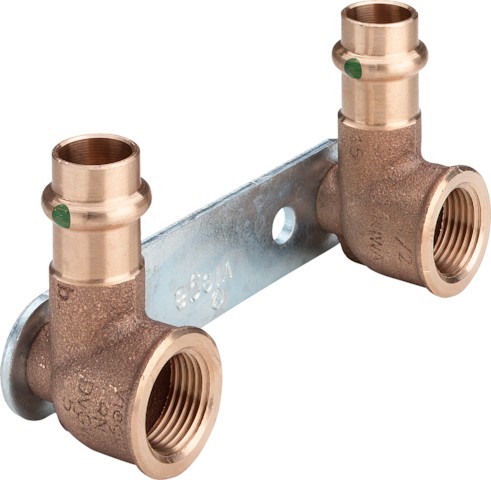 Viega Montageeinheit mit SC Sanpress 2222.2 in 15mmxRp1/2x100mmSiliziumbronze 308674