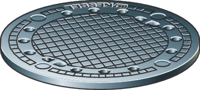 KESSEL Abdeckplatte aus GG, mit Ventilation, Klasse B 860135