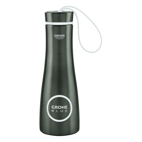 GROHE Trinkflasche GROHE Blue 40848 Edelstahl 450 ml hard graphite gebürstet 40848AL0