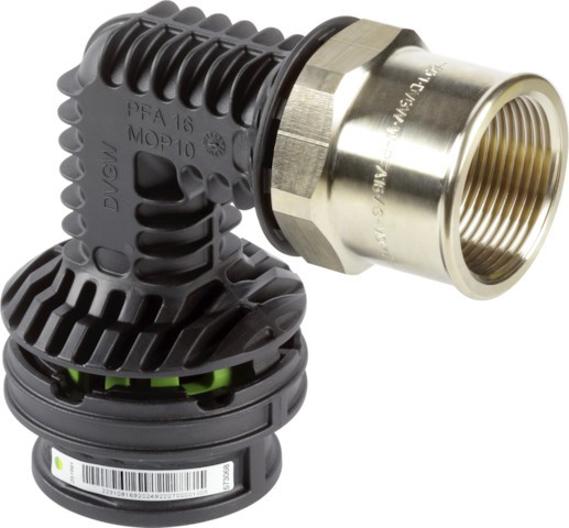 Viega Bogen 90 Grad SC Geopress K 9714.2 in 50mm x Rp1 1/2 Kunststoff 711078