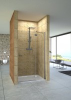 Schwenktür f.Ni.rechts derby 1000x2000 sil.matt ESG Siebdruck Mitte G1 VIGOUR