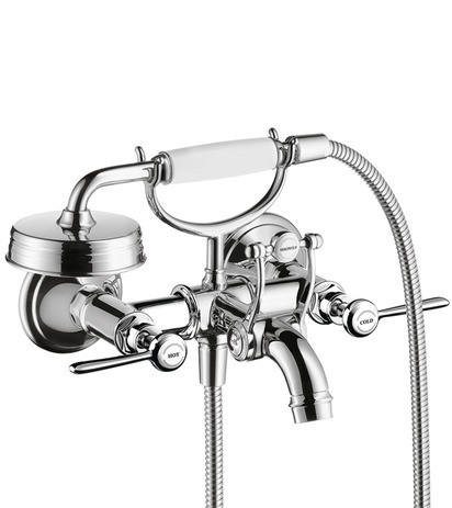 Hansgrohe Zweigriff Wannenarmatur Aufputz Axor Montreux Hebelgriff brushed nickel 16551820