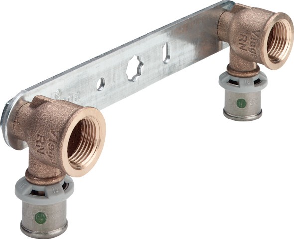 Viega Montageeinheit mit SC Sanfix P 2124.05 in 16mm x Rp1/2 x 150mm Rotguss 331542