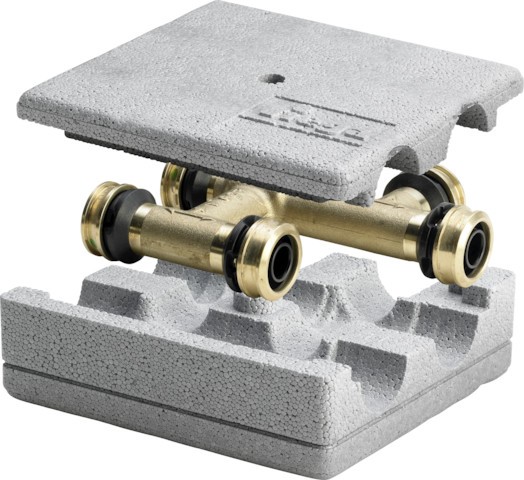 Viega Kreuzungs-T-Stück mit SC Raxofix 5349 in 25mm x 16mm x 25mm Messing 730772