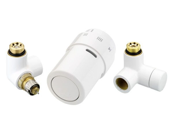 Danfoss X-tra Design Set RAL 9016, Ventilgehäuse RA-URX links 013G4008