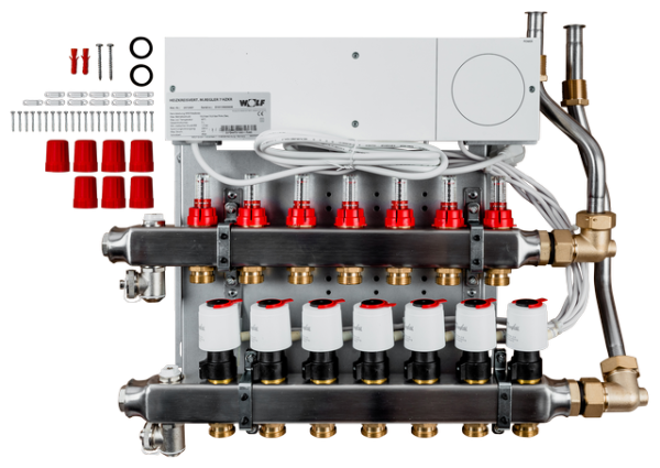 Wolf Heizkreisverteiler mit Regler CUC 7 Heizkreise, UF-Control 230V 2072447