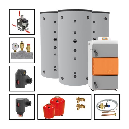 Solarbayer Holzvergaserset HVS E 40-3C Variante C (1x SLS-1000, 2x SLS-1000-S) 310307202