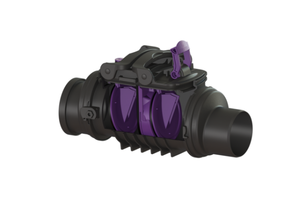 KESSEL Rückstaudoppelverschluss Staufix DN125, freiliegend 730125