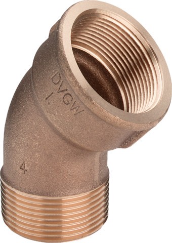 Viega Bogen 45 Grad 3121 in R1/2 x Rp1/2 Rotguss 264208