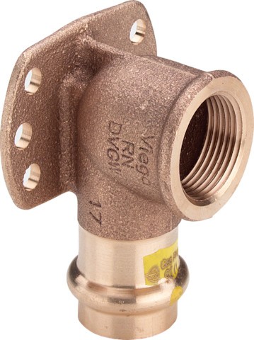 Viega Wandscheibe mit SC Profipress G 2625.5 für Gas in 22mm x Rp3/4 Rotguss 346706