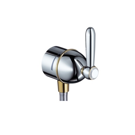 Hansgrohe Wandabsperrventil Fixfit Stop Axor Carlton chrom/gold optik mit Hebelgriff 17882090