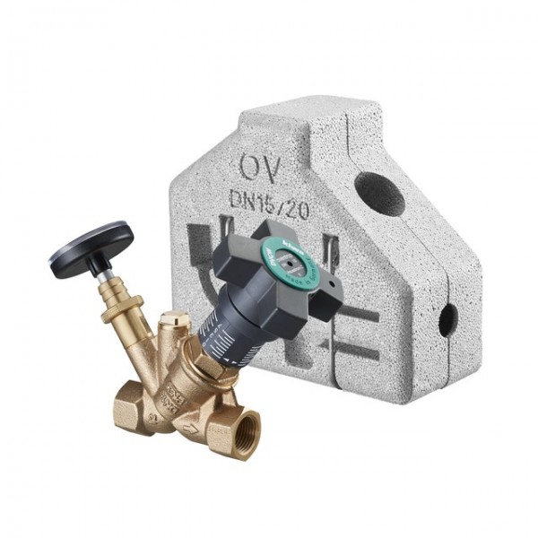 OVENTROP-Strangreg.-Ventil "Aquastrom C" DN32, beidseitig IG, mit Isolierung 4208110