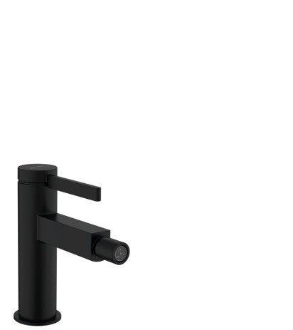 Hansgrohe Bidetmischer Finoris mit Push-Open Ablaufgarnitur mattschwarz 76200670