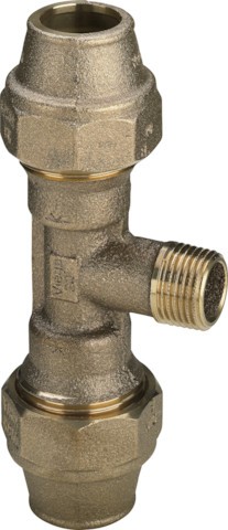 Viega T-Stück Maxiplex 9052 in 25mmxR3/4xRp1/2 Rotguss 275259