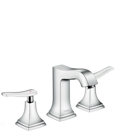 Hansgrohe 3-Loch Waschtischarmatur 110 Metropol Classic chrom mit Hebelgriff 31330000