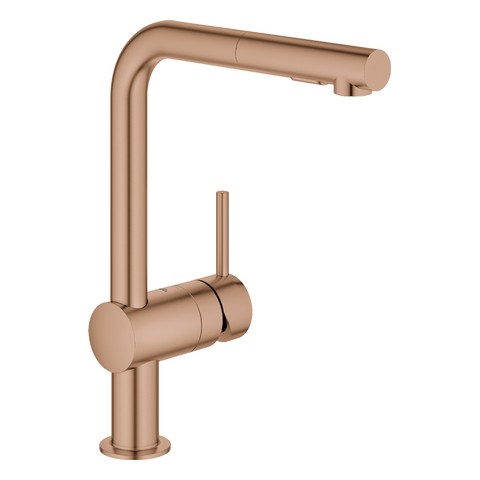 GROHE EH-Spültischbatterie Minta 30274 L-Ausl. azb. Spülbrause warm sunset geb. 30274DL0
